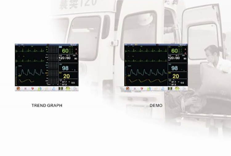 New patient monitor TR-900E 5 inch (wall) multi-parameter touch screen monitors for sale